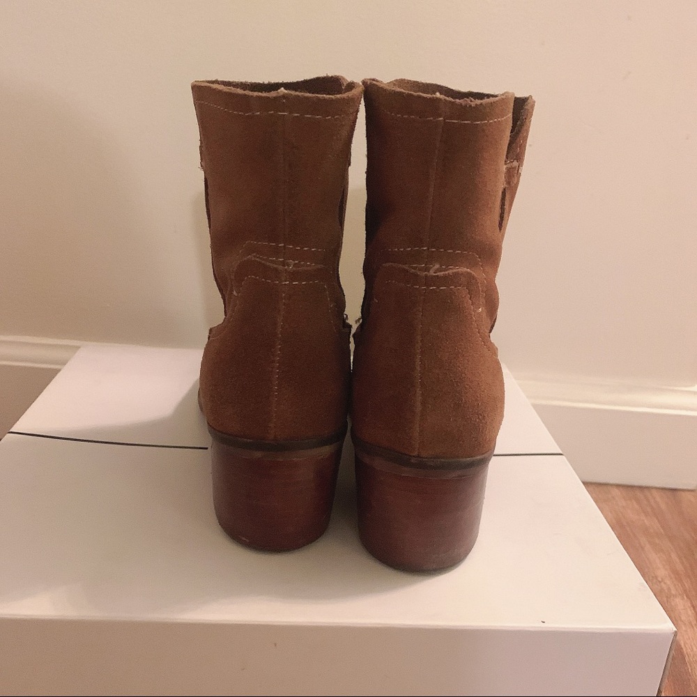 Dolce Vita Brown Suede Ankle Boots Booties - Picture 2 of 8